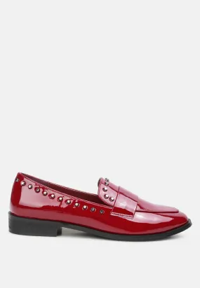 Emilia Patent Stud Penny Loafers By Ruw