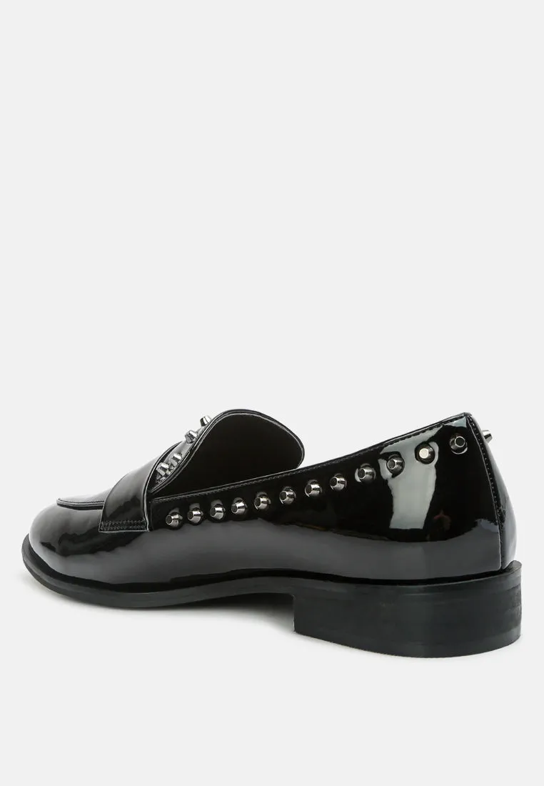 Emilia Patent Stud Penny Loafers By Ruw