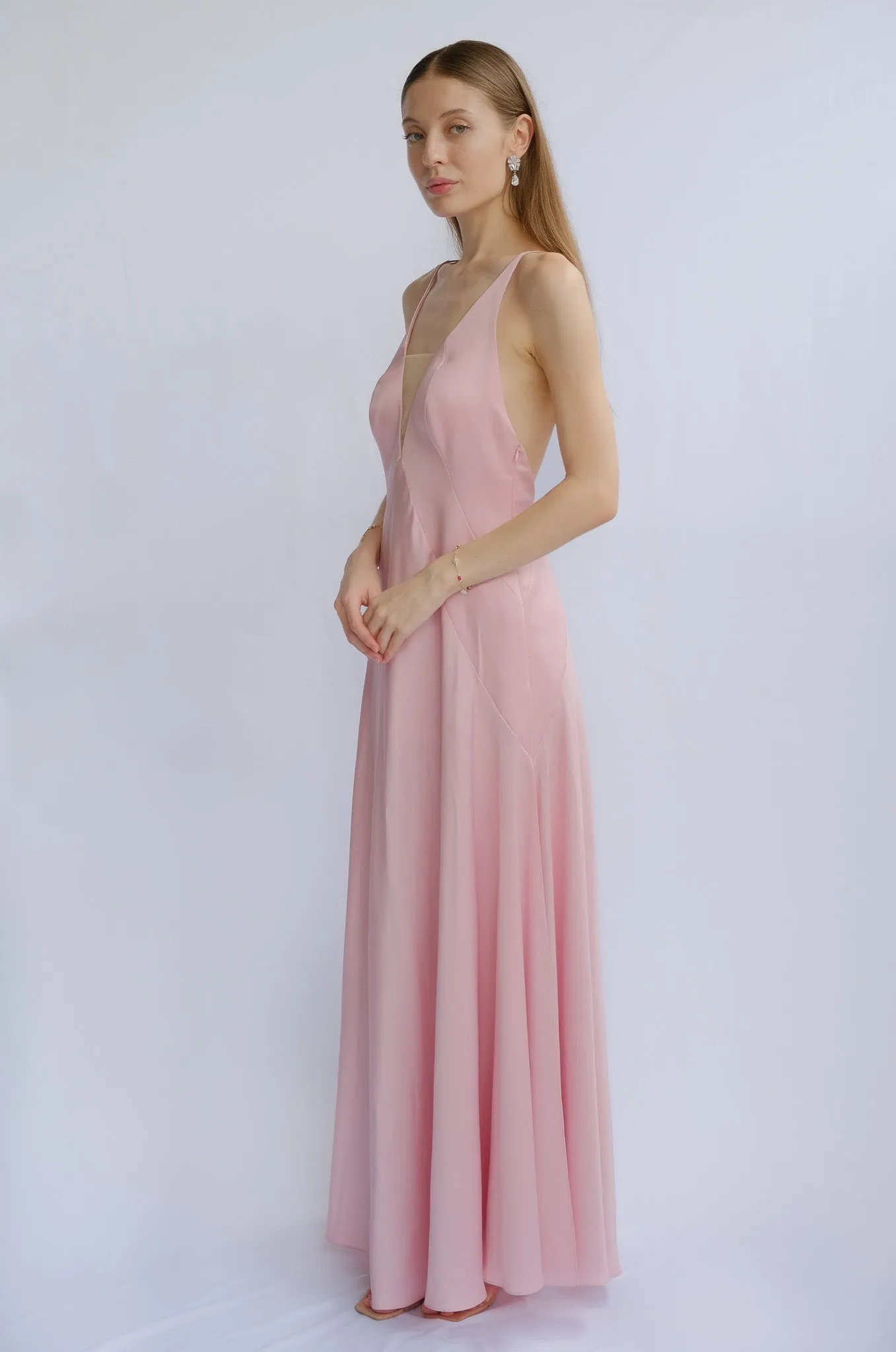 Francesa Full-Length Maxi Silk Gown