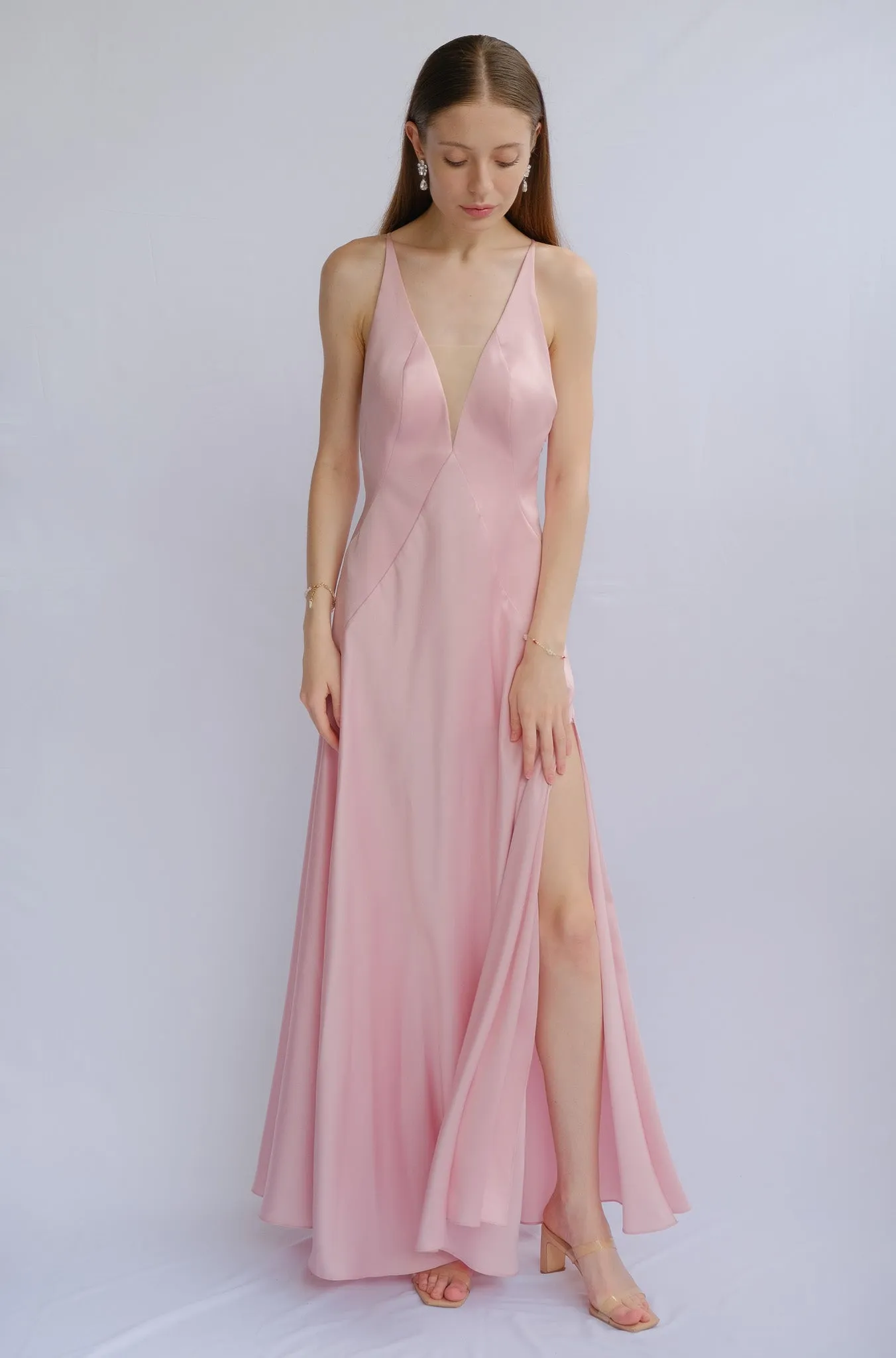 Francesa Full-Length Maxi Silk Gown