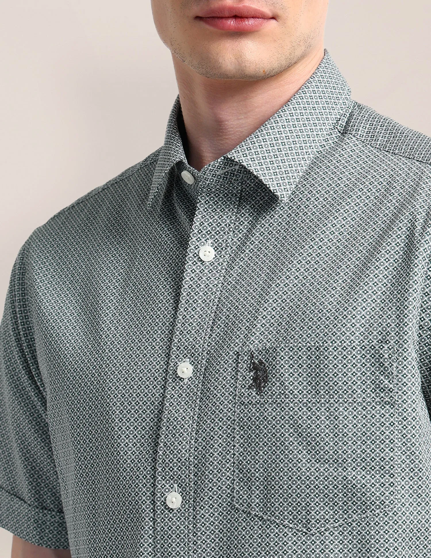 Geometric Regular Fit Shirt