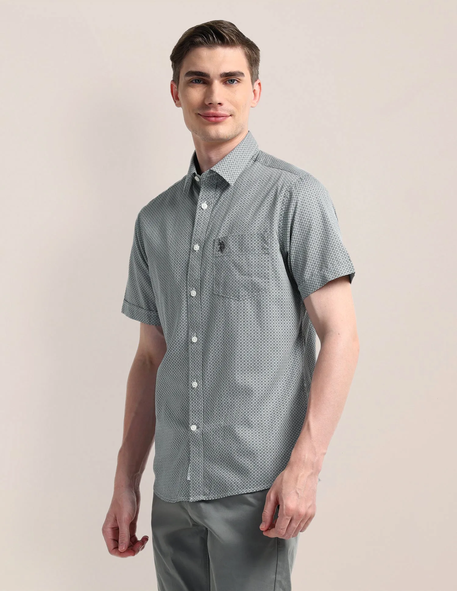 Geometric Regular Fit Shirt