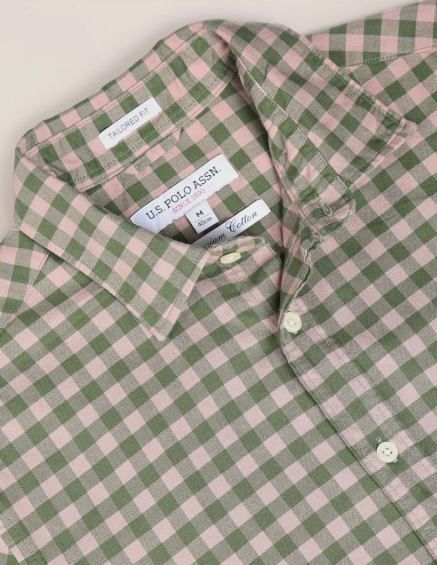 Gingham Check Cotton Shirt