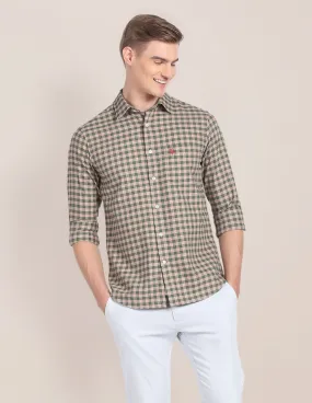 Gingham Check Cotton Shirt