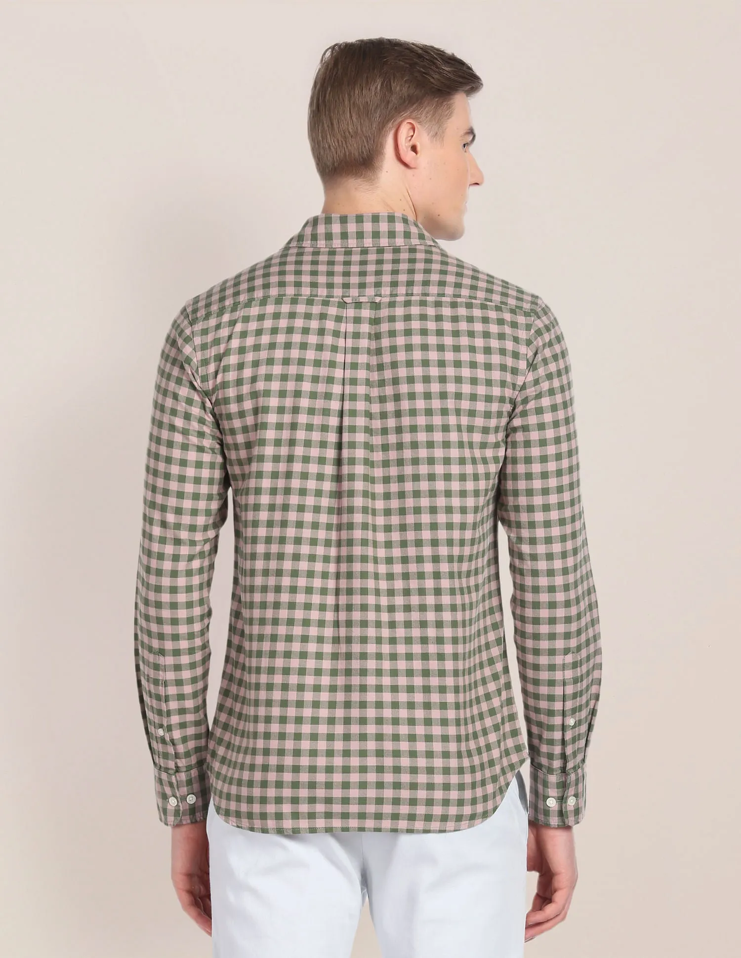 Gingham Check Cotton Shirt