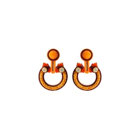 Gissa Bicalho Oca Hoop Earrings - Orange