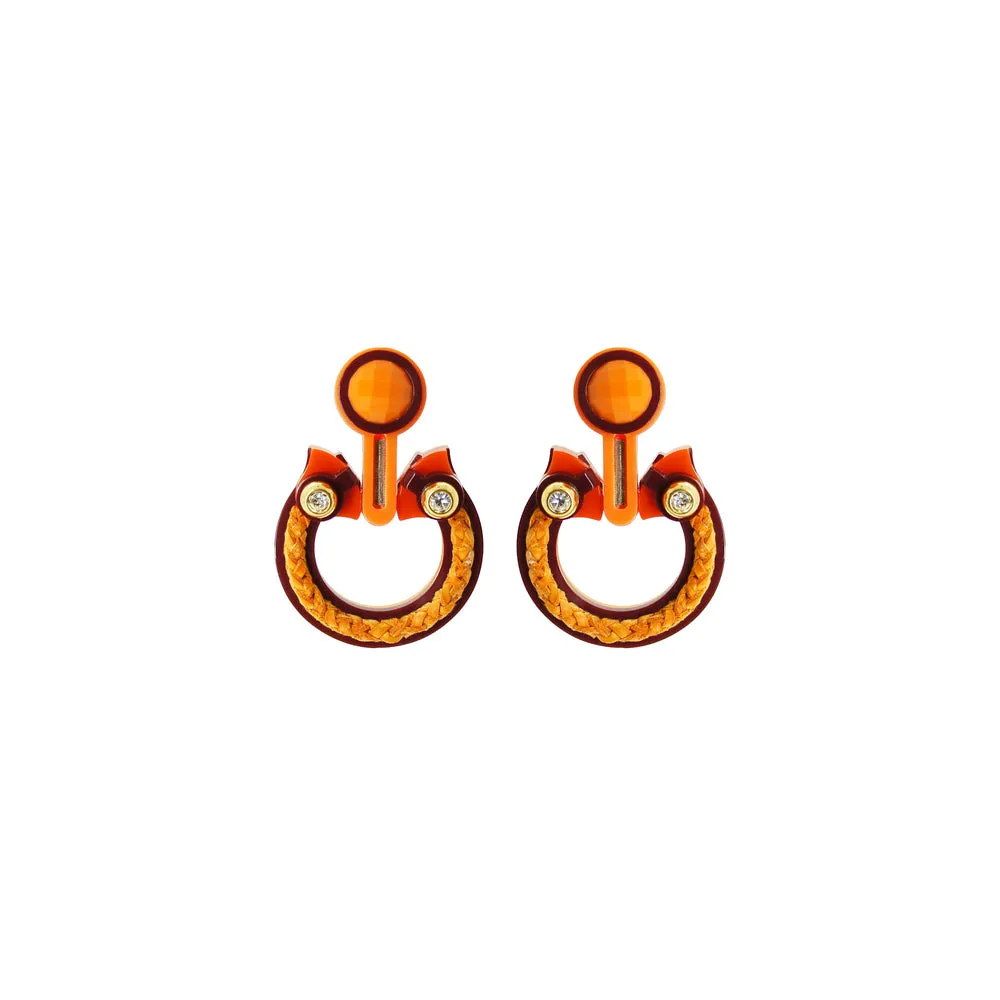 Gissa Bicalho Oca Hoop Earrings - Orange