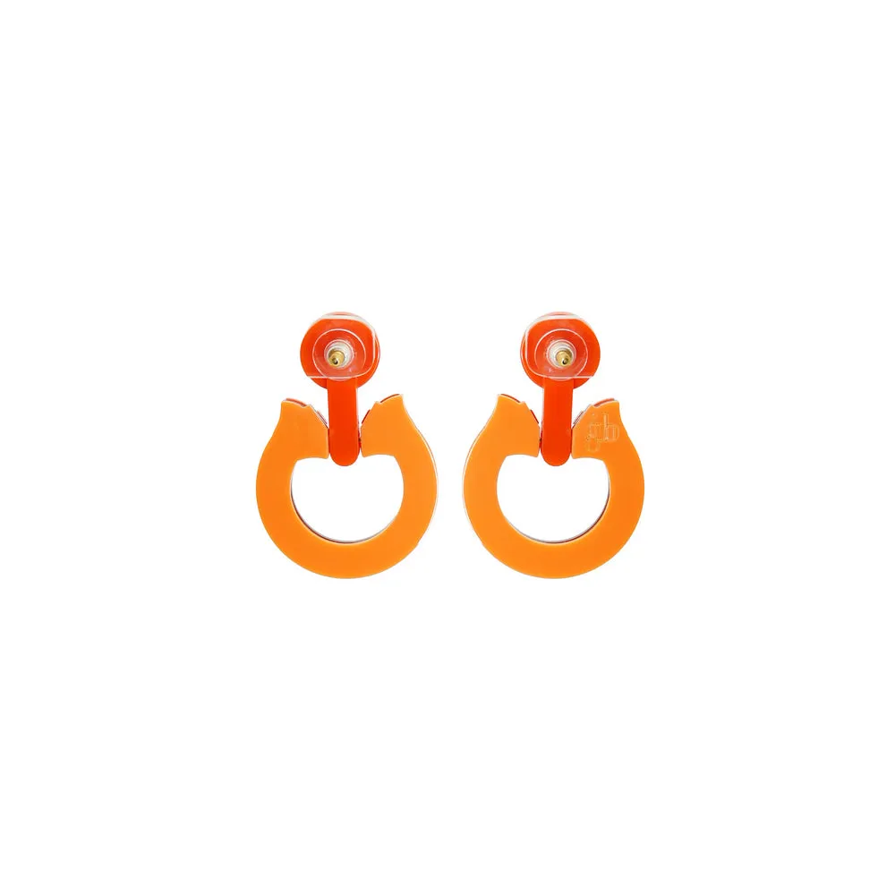 Gissa Bicalho Oca Hoop Earrings - Orange