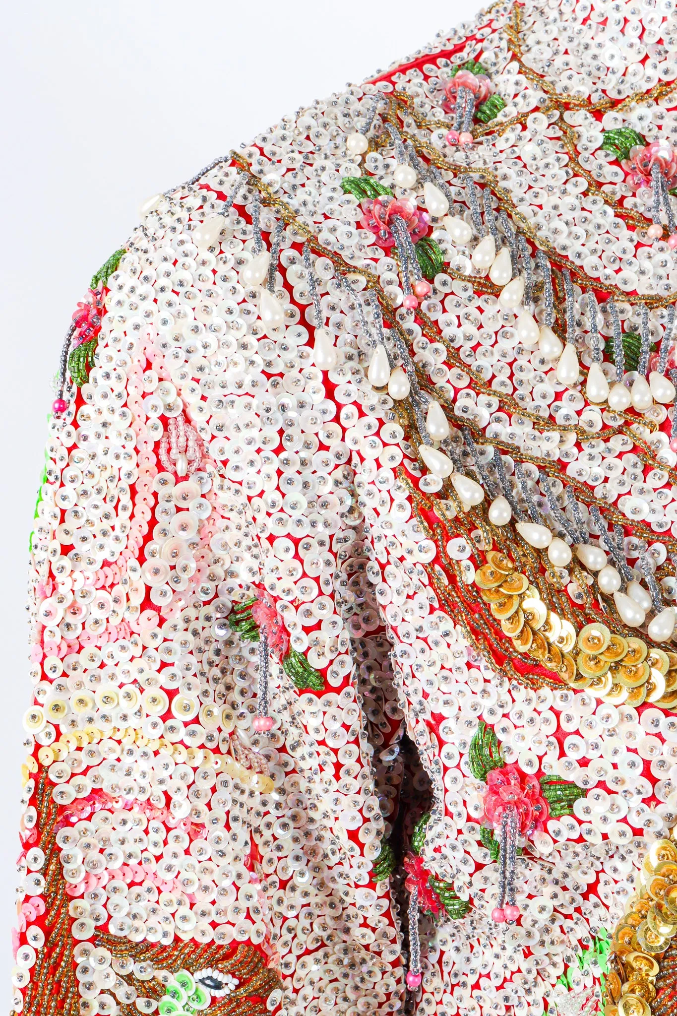 Hibiscus Sequined Mandarin Jacket