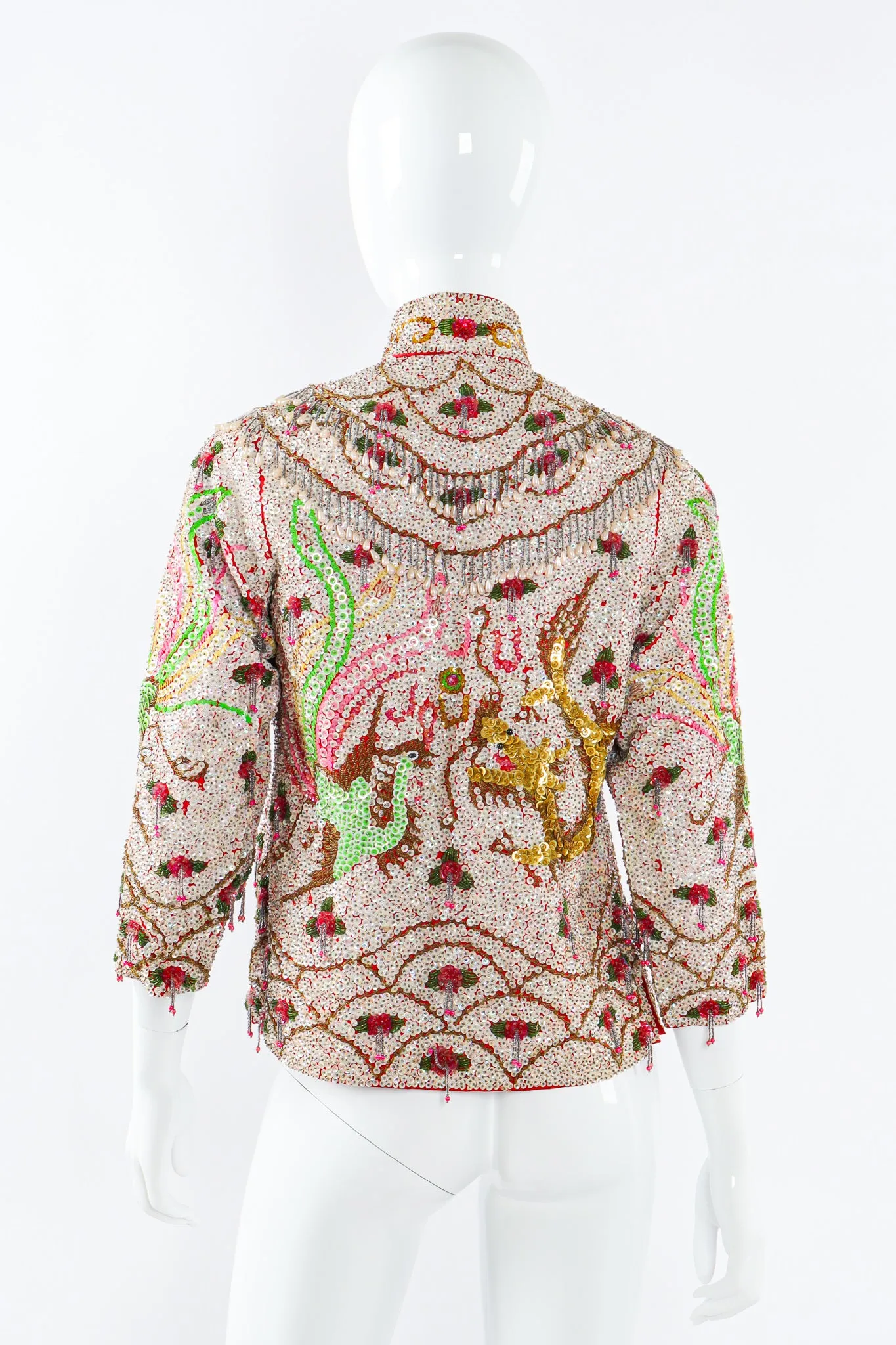 Hibiscus Sequined Mandarin Jacket