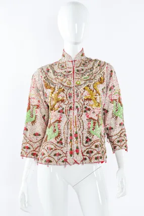 Hibiscus Sequined Mandarin Jacket