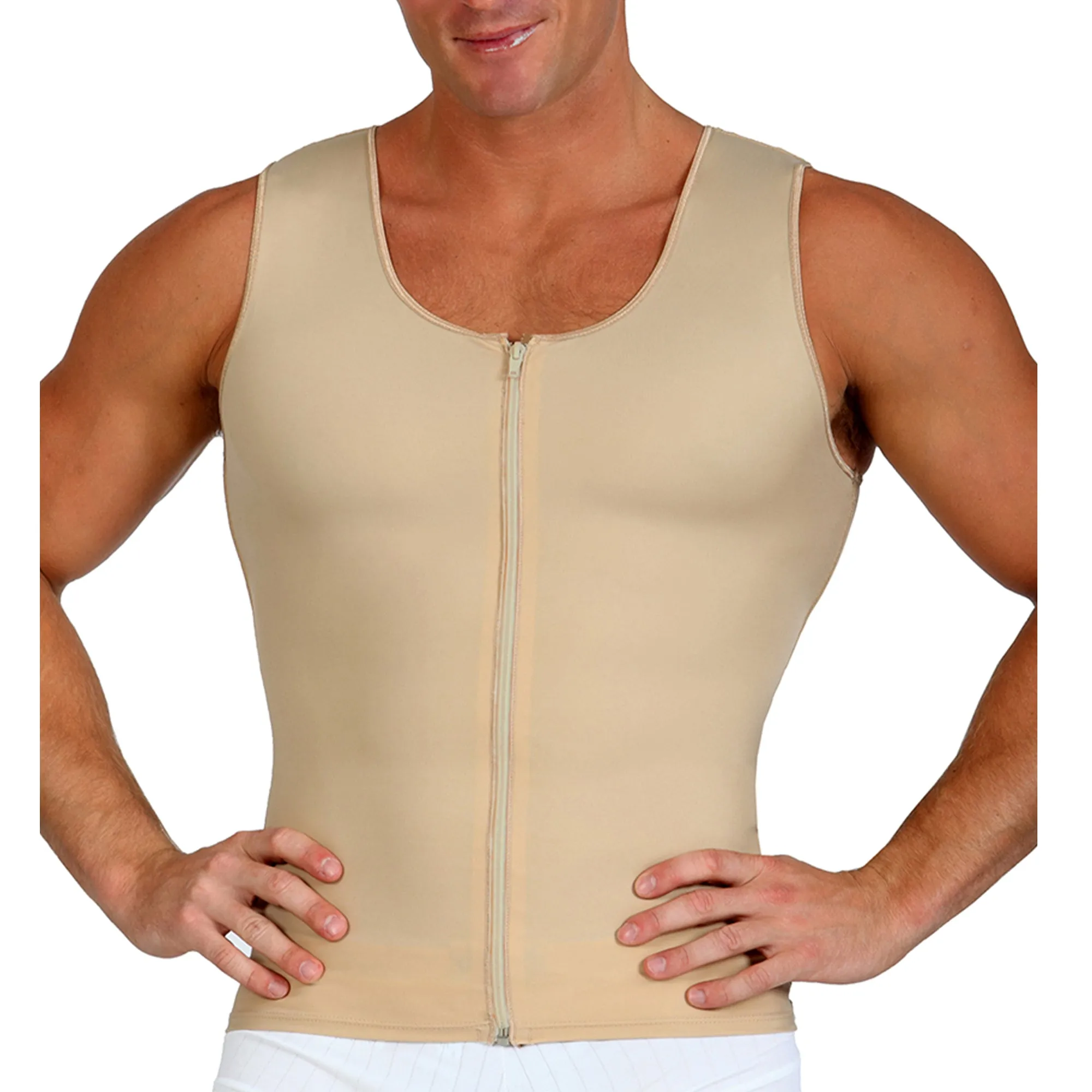 InstantRecoveryMD Mens Compression Sleeveless Front Zip Up Vest MD300