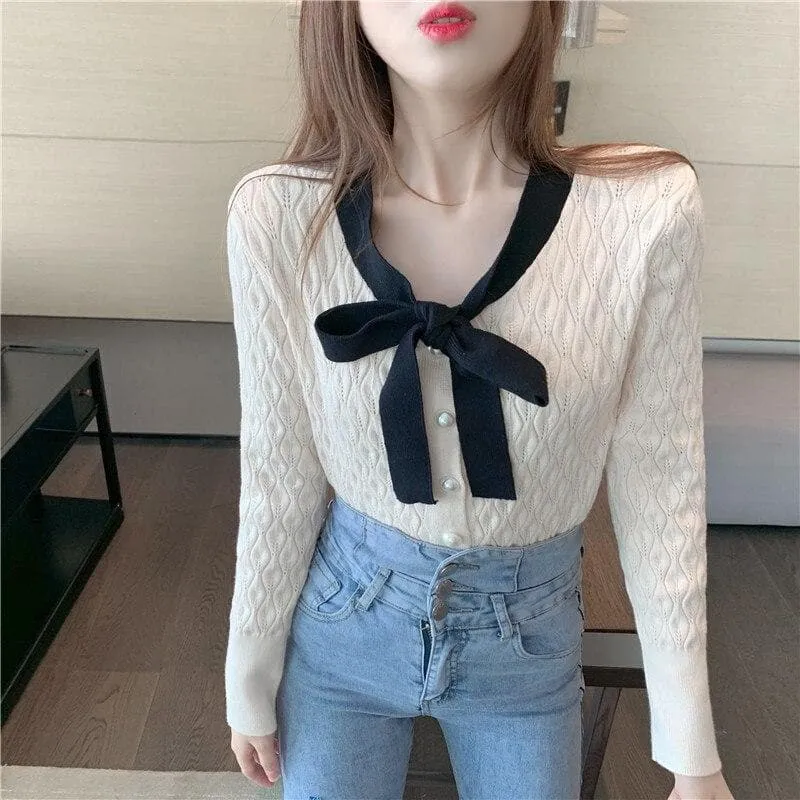 Knit Ribbon Cardigan