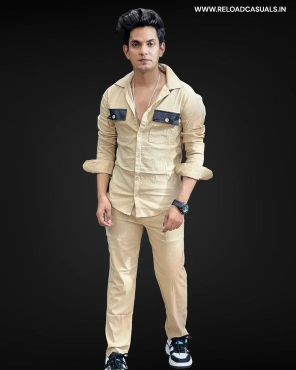 Leather Patch Full Track Suit - Combo