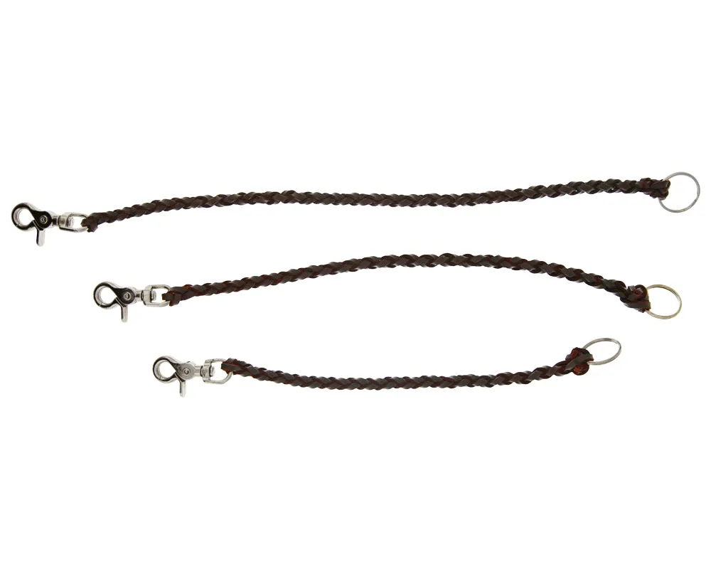 Leather Wallet Chain - Antique Brown