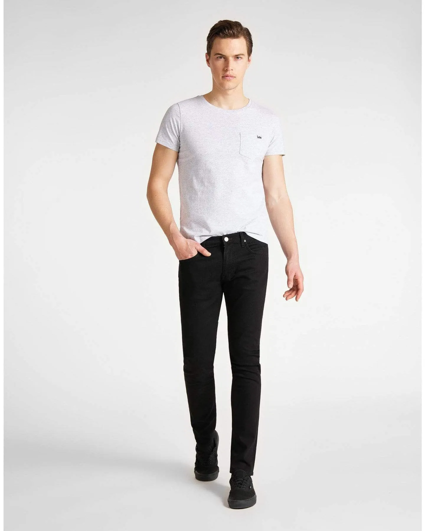 Lee Luke Slim Tapered Mens Jeans - Clean Black