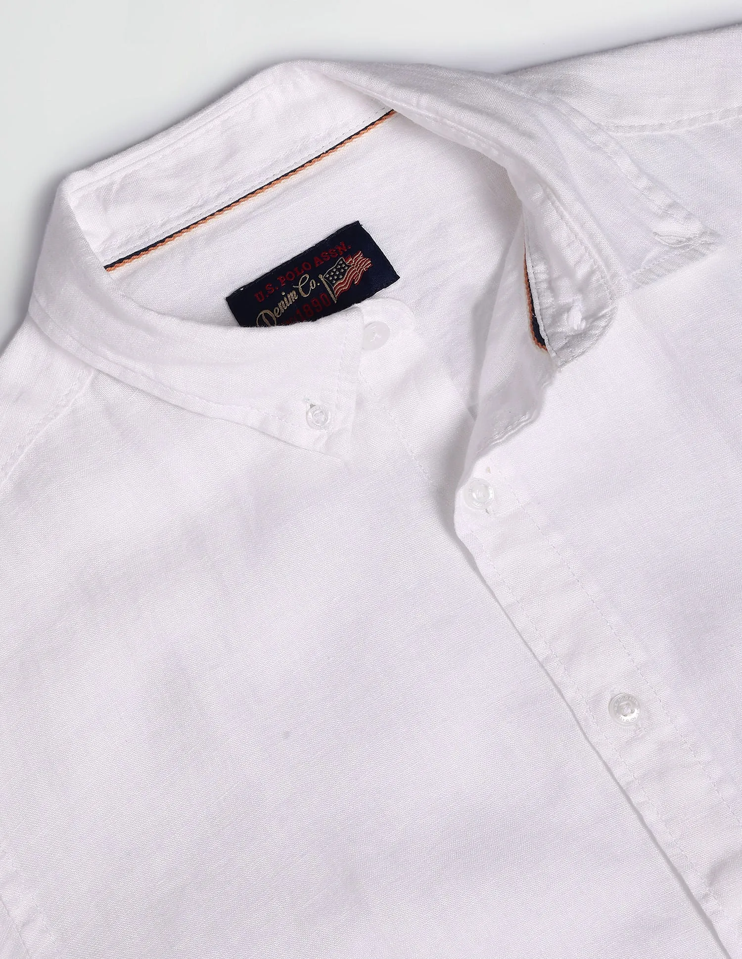 Linen Solid Laundered Shirt