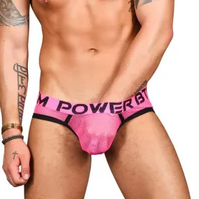 Mens Andrew Christian Power Bottom Mesh Brief w/ Almost Naked