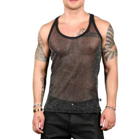 Mens Andrew Christian Sheer Sparkle Tank