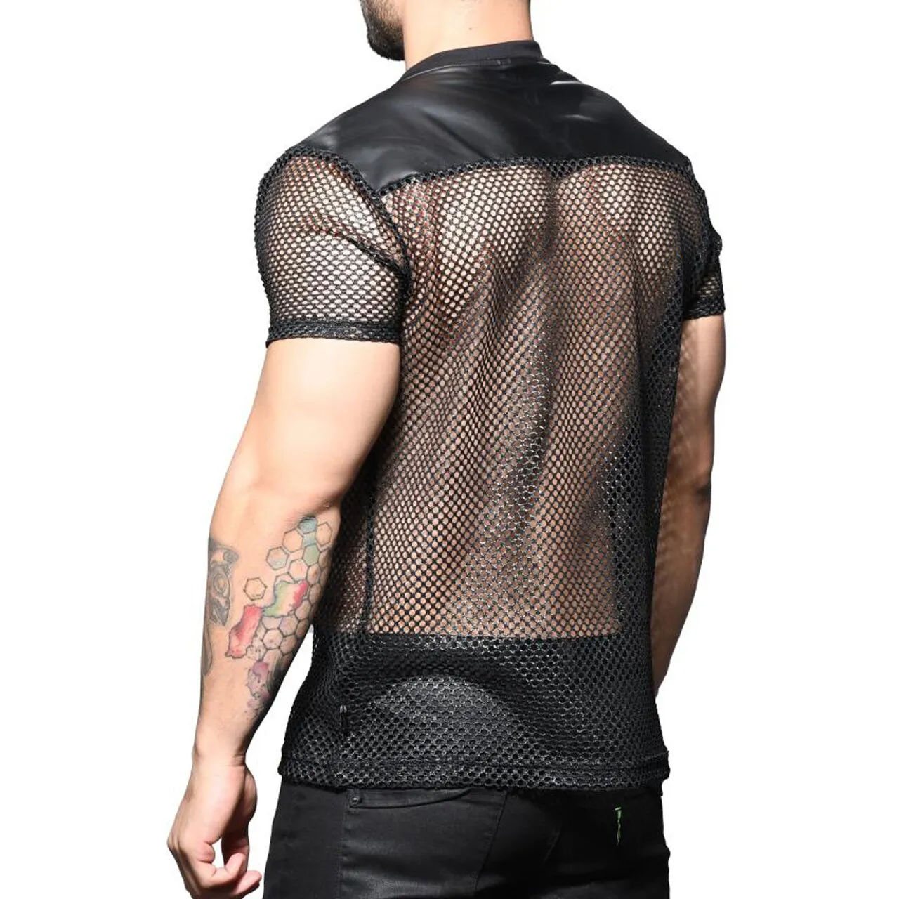 Mens Andrew Christian Slick Net Mesh T Shirt