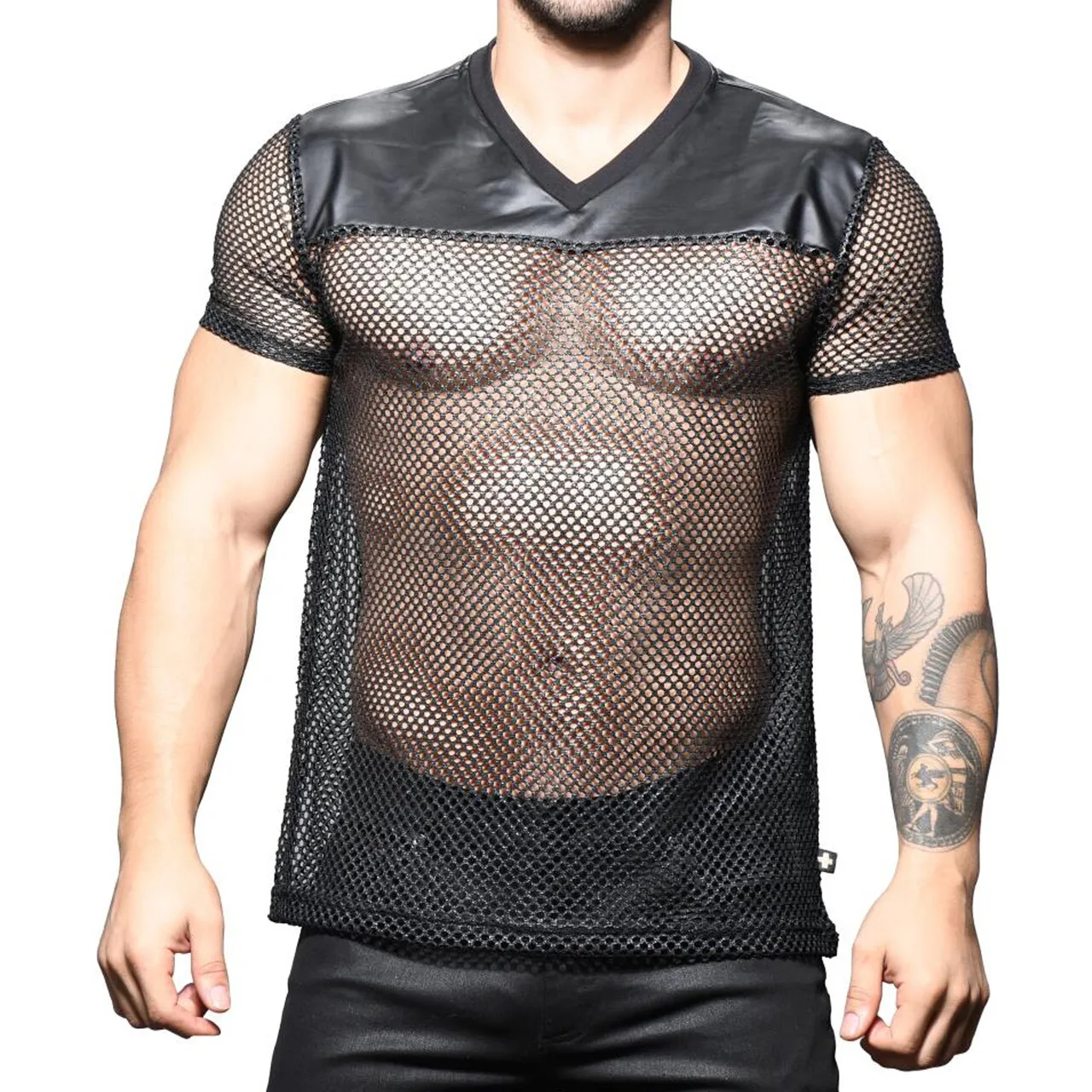 Mens Andrew Christian Slick Net Mesh T Shirt