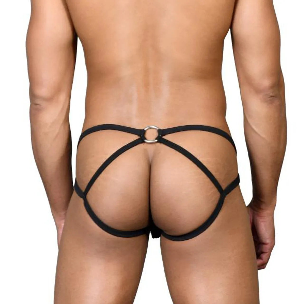 Mens Andrew Christian Star Mesh Bondage Ring Jock w/ Almost Naked