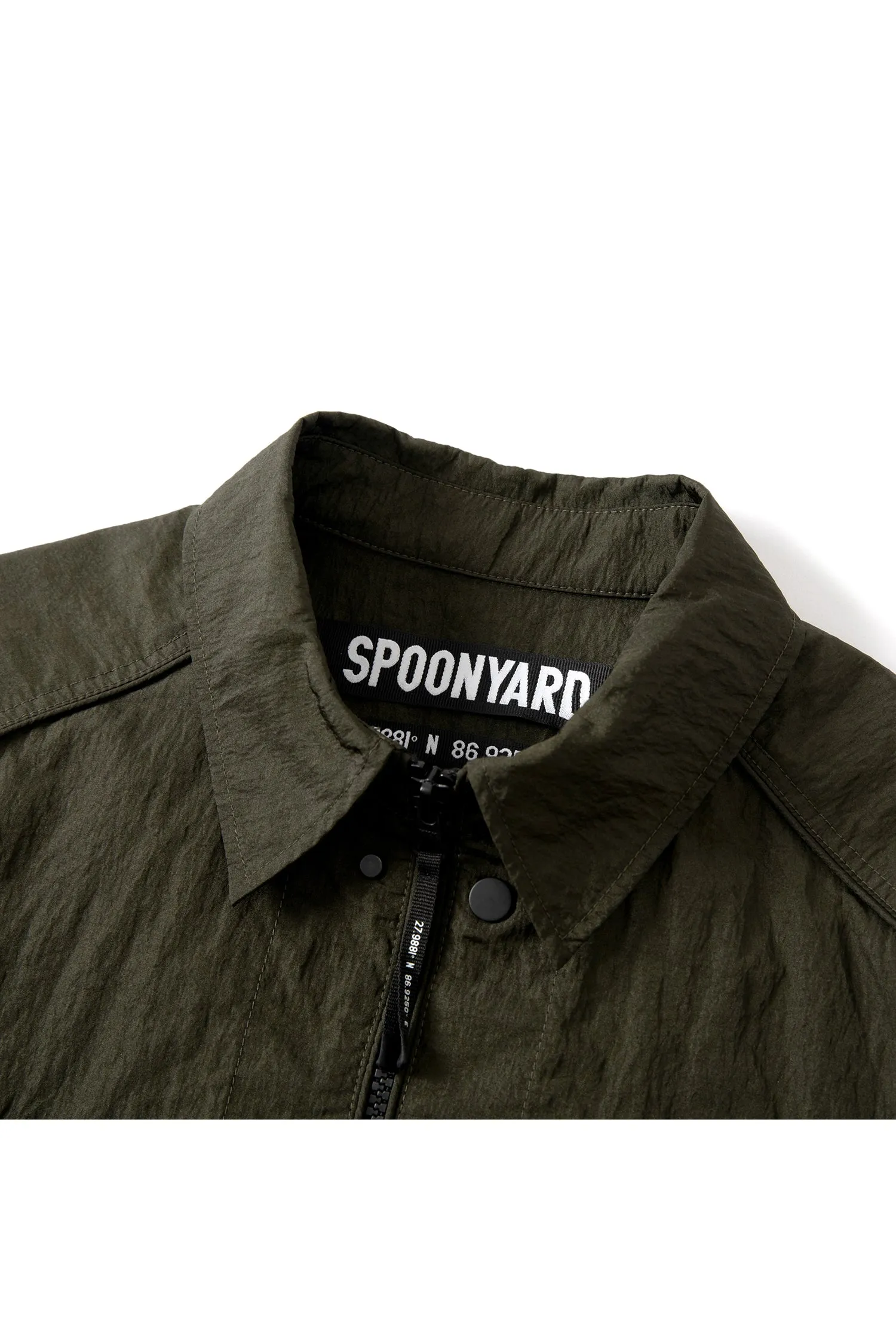 MEN'S PATCH POCKETS ZIP SHIRT JACKET