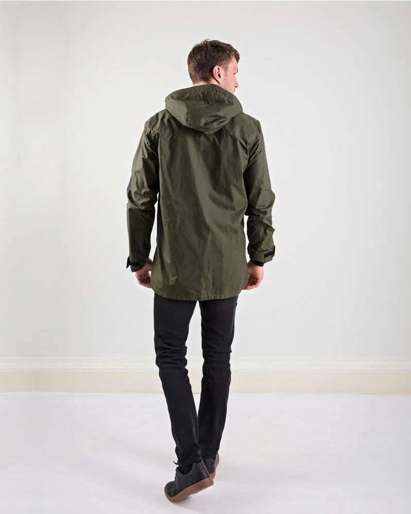 Men's Wax Jacket in Military Green