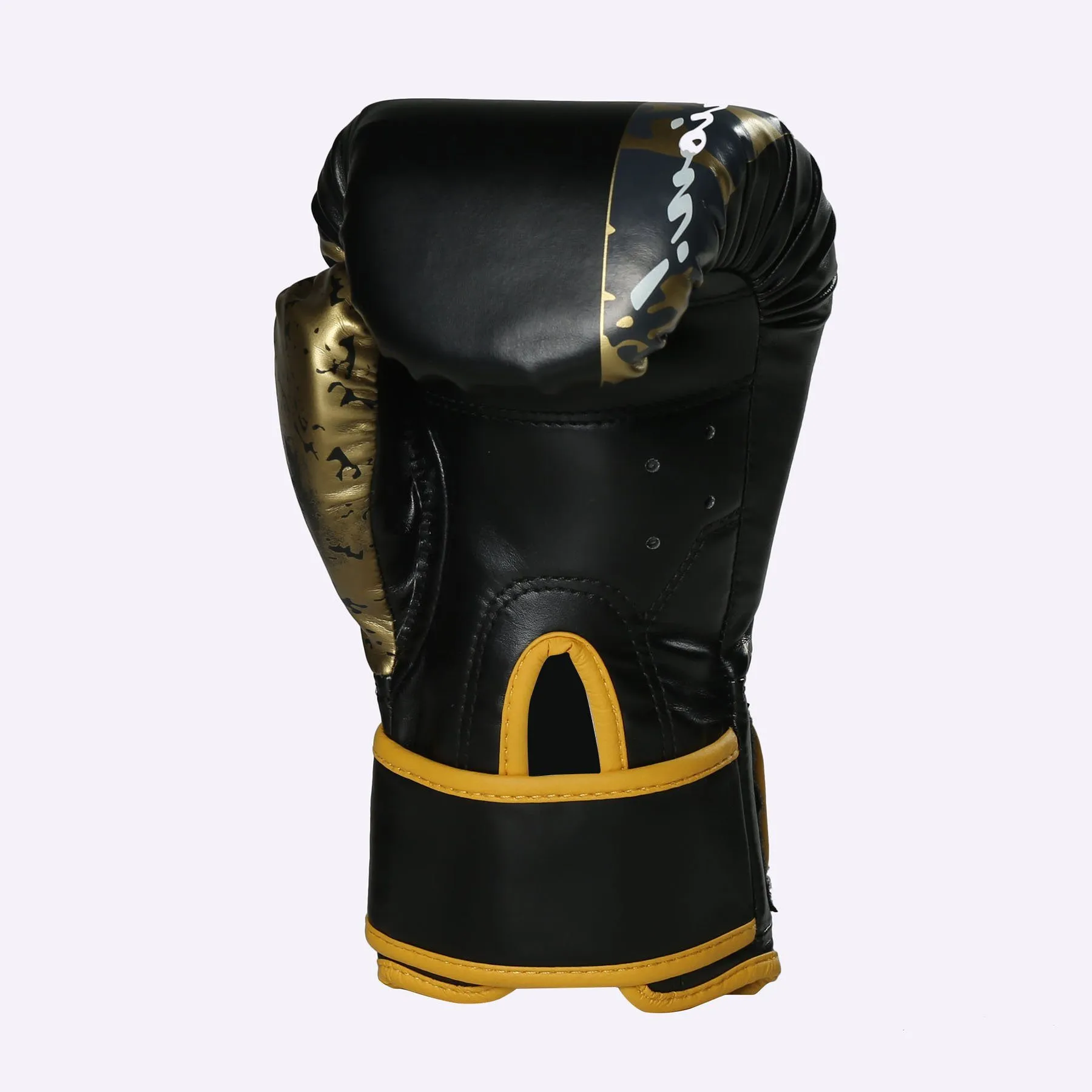 One World Boxing - Teenager Boxing Gloves - 6oz - Black/Gold