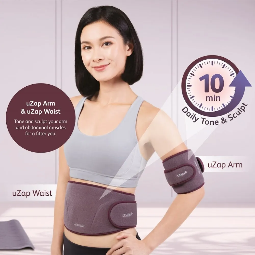 OSIM (Mix and Match Bundle) uZap Arm EMS Toning Belt   uScalp 2 Waterproof Scalp Massager