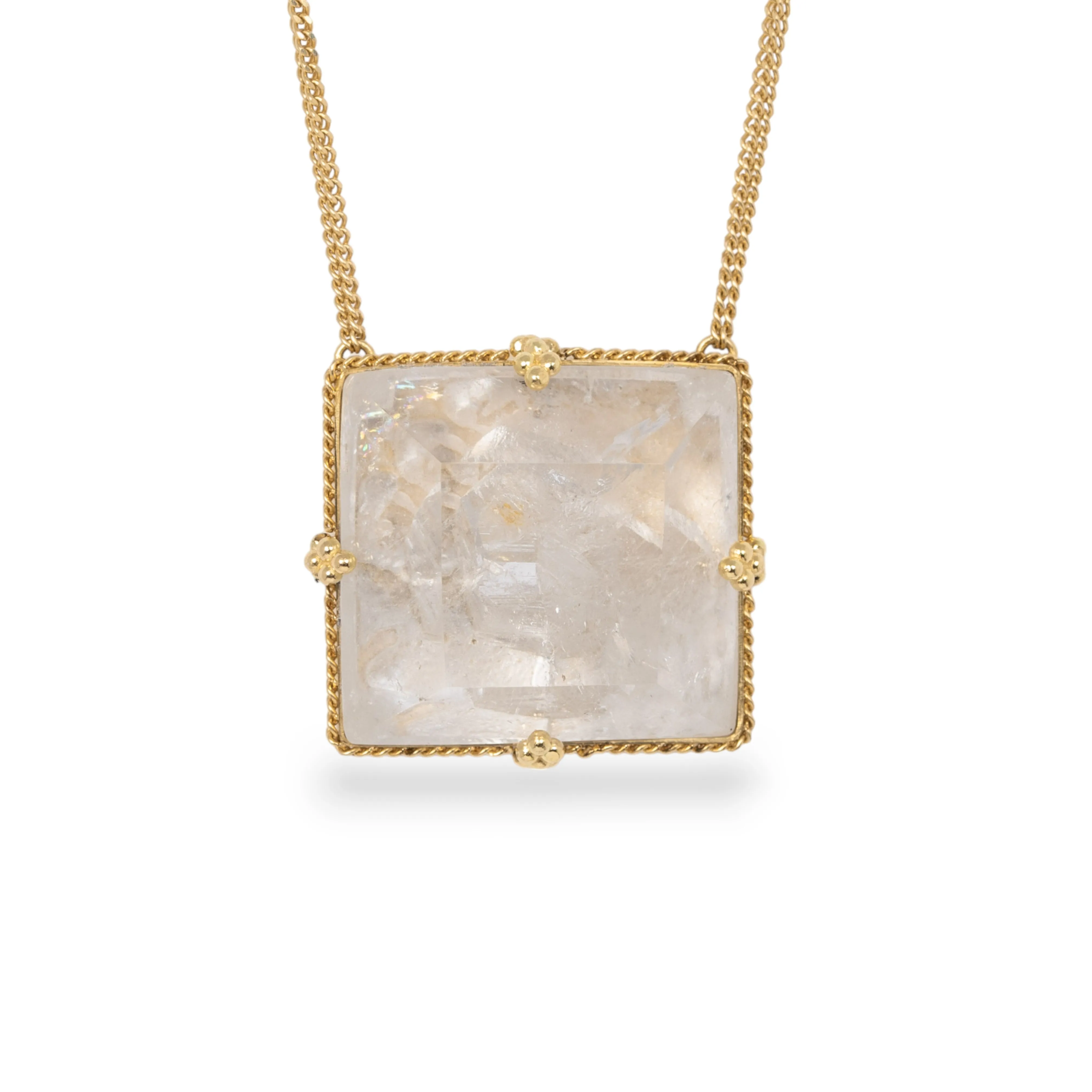 Phantom Quartz Crystal Statement Necklace