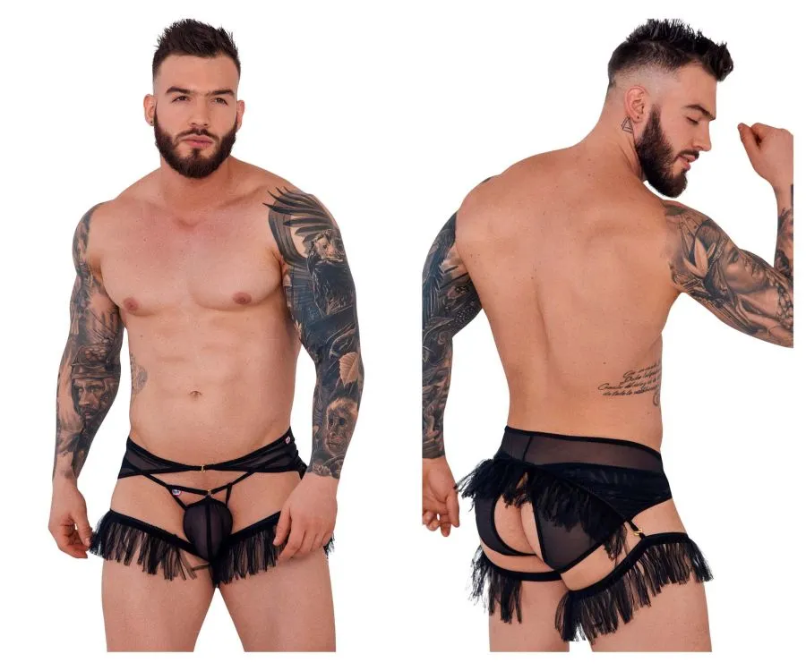 Pikante 1294 Greenman Jockstrap Black