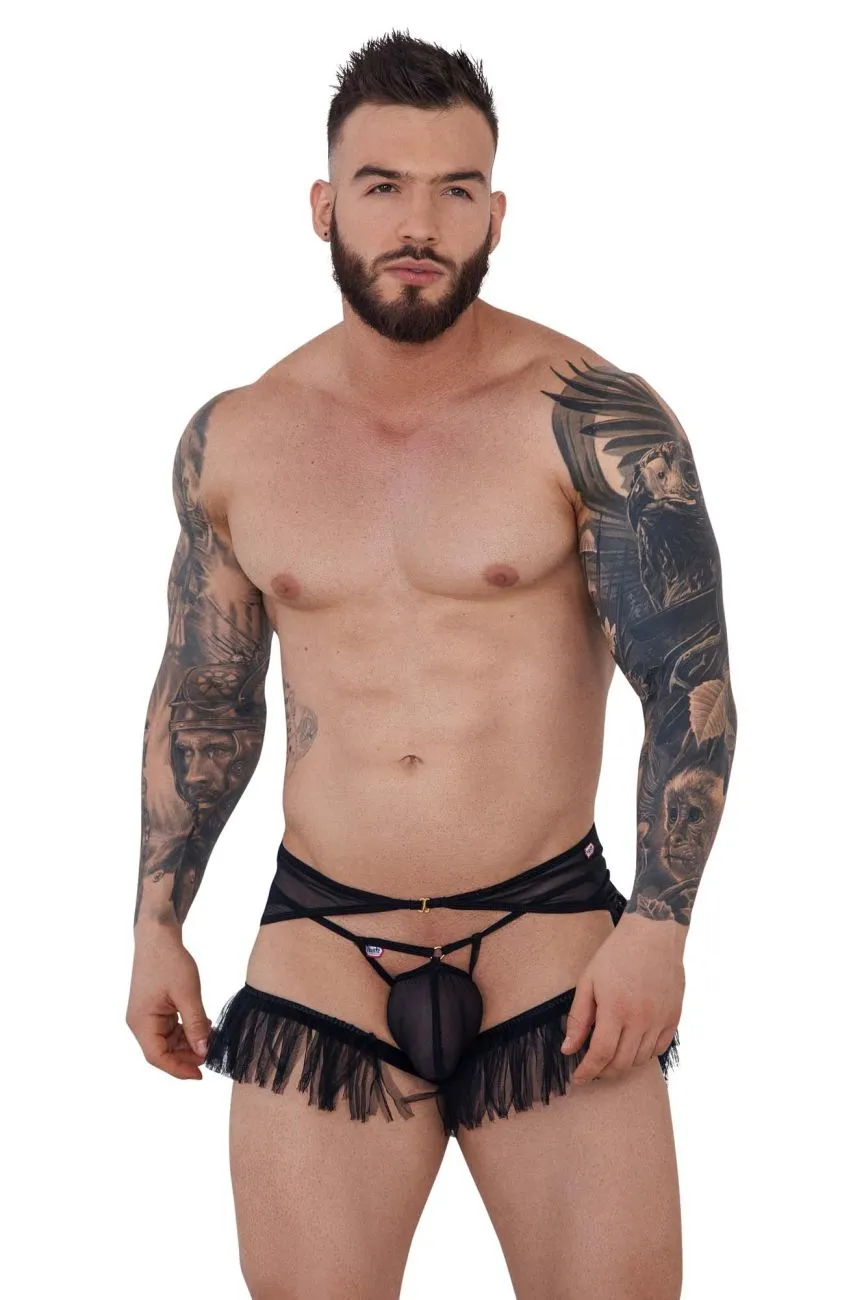 Pikante 1294 Greenman Jockstrap Black