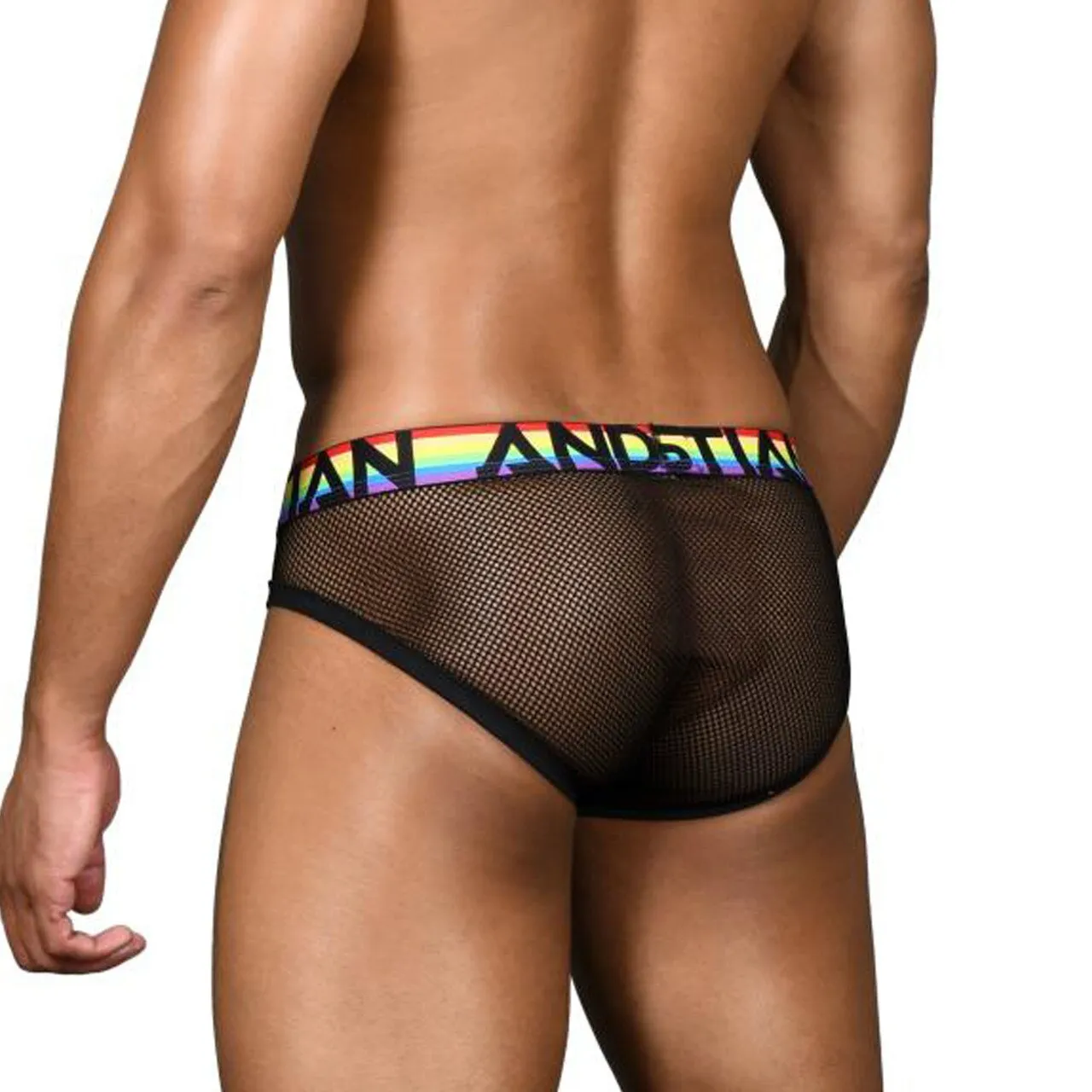 SALE - Mens Andrew Christian Pride Net Mesh Brief w/ Almost Naked