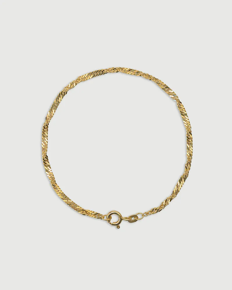 Singapore 2.3mm bracelet 14k gold