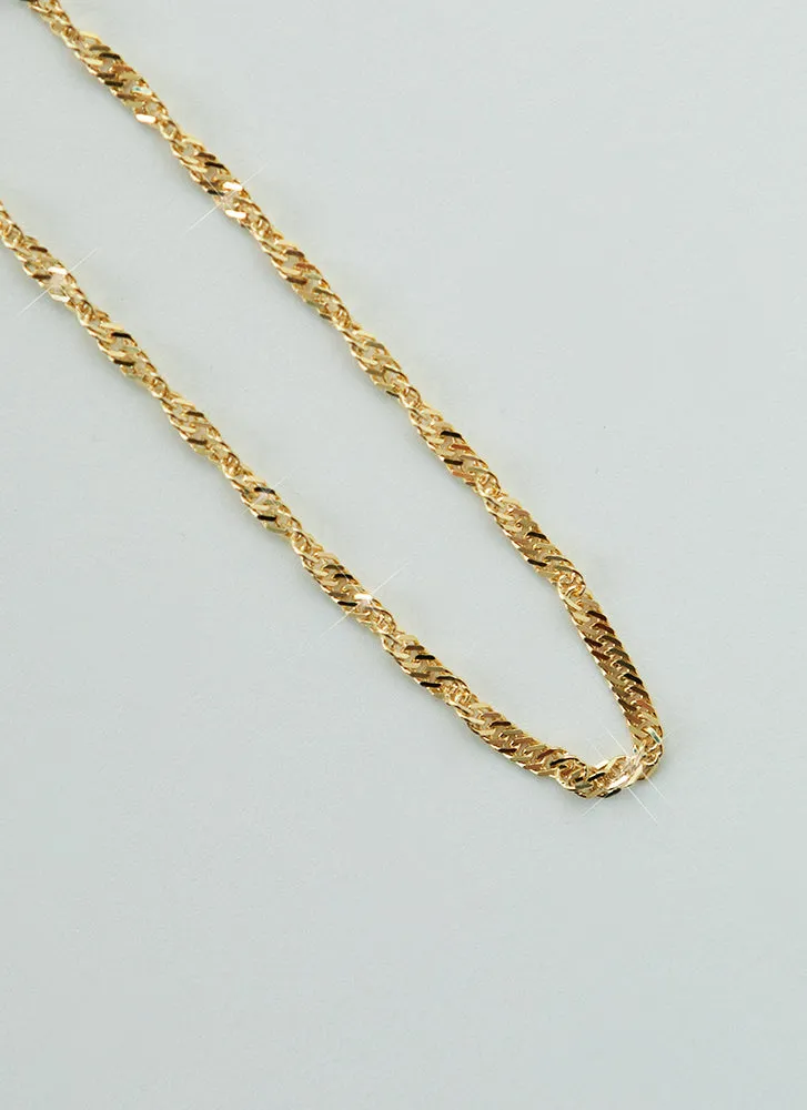 Singapore 2.3mm bracelet 14k gold