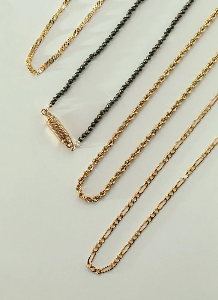 Singapore 2.3mm necklace 14k gold