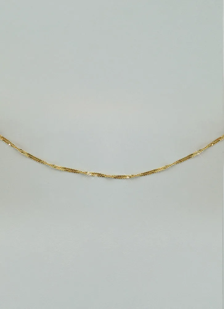 Singapore 2.3mm necklace 14k gold