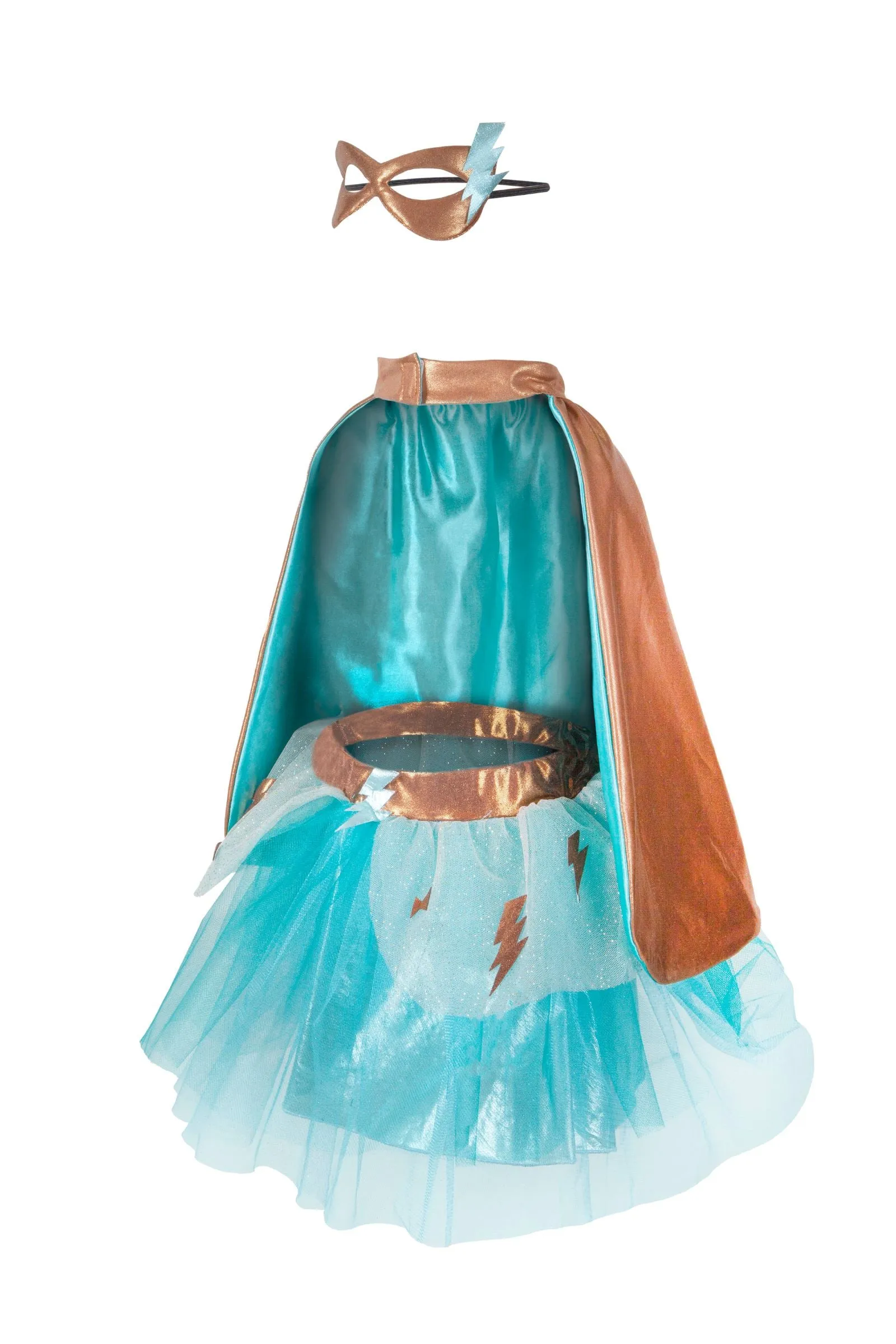 Super-duper Tutu/Cape/Mask | Copper & Teal