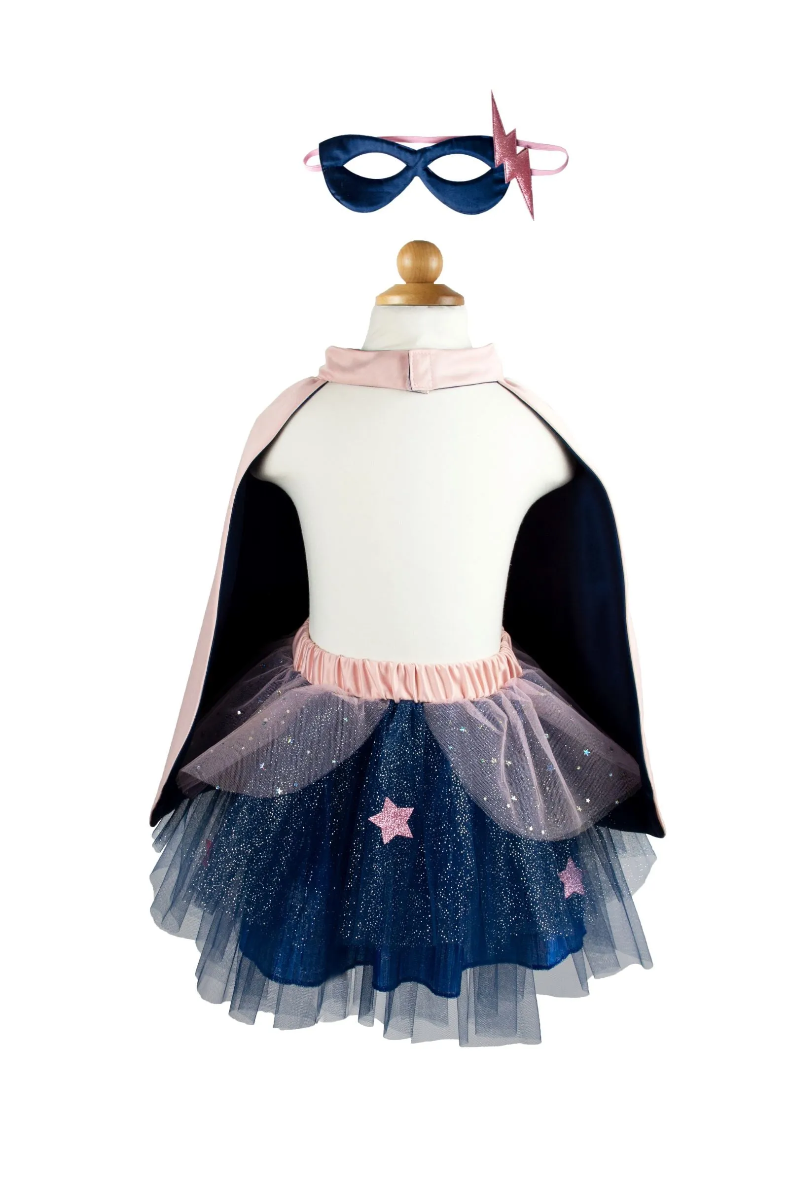 Super-duper Tutu/Cape/Mask, Pink & Navy