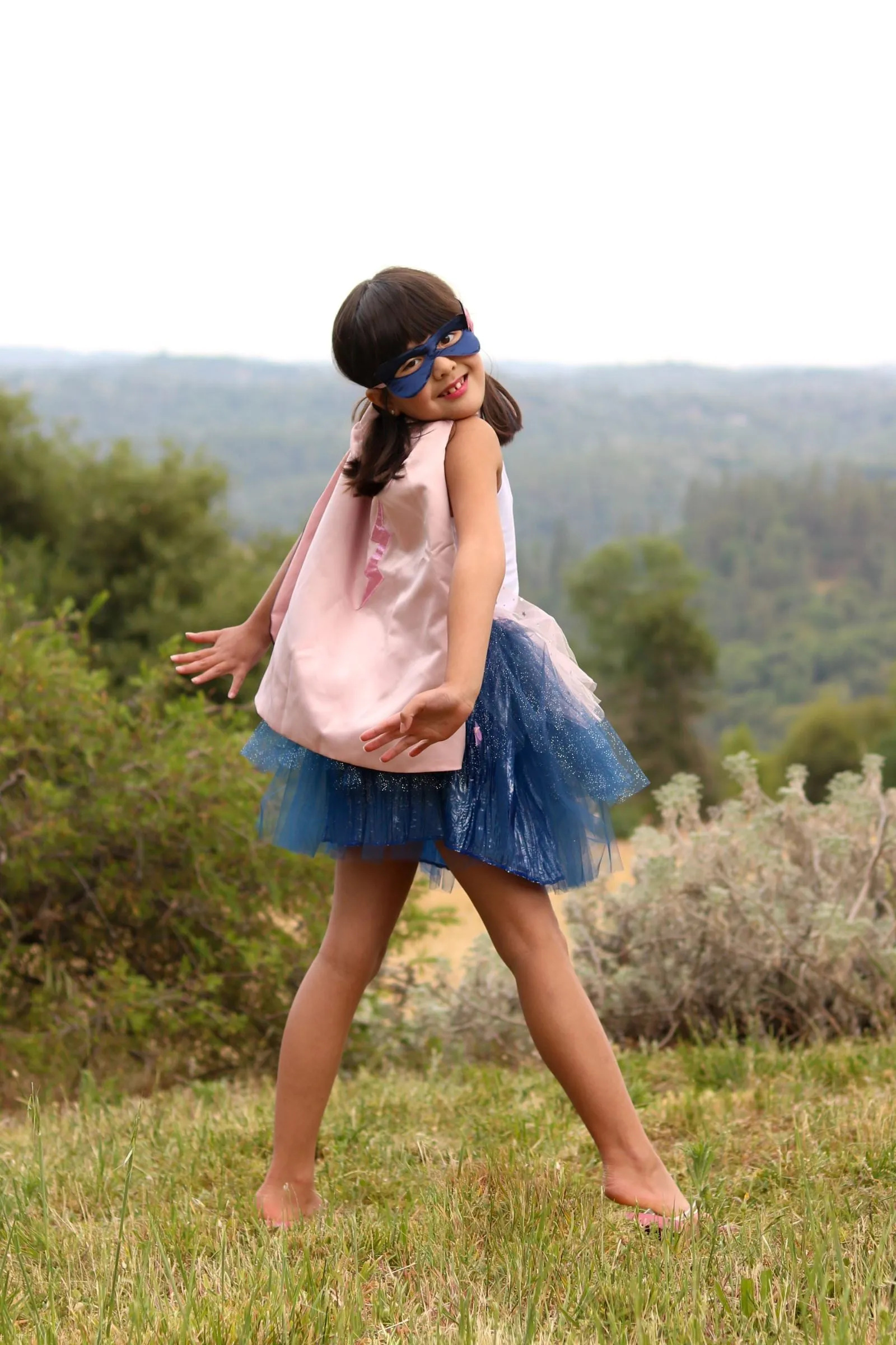 Super-duper Tutu/Cape/Mask, Pink & Navy