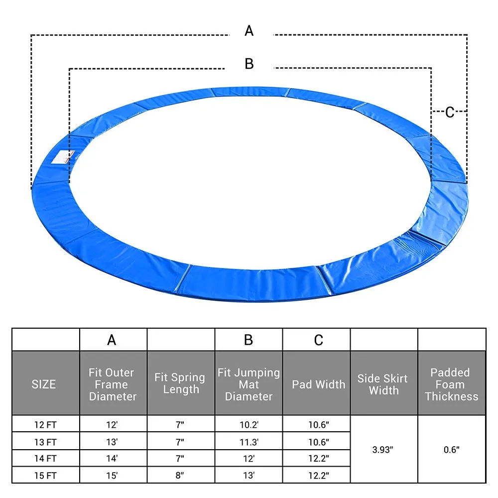 TheLAShop 14 ft Trampoline Pad Spring Cover Blue