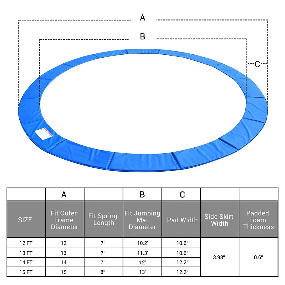 TheLAShop 15 ft Trampoline Pad Spring Cover Blue