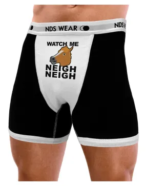 TooLoud Watch Me Neigh Neigh Mens Boxer Brief Underwear