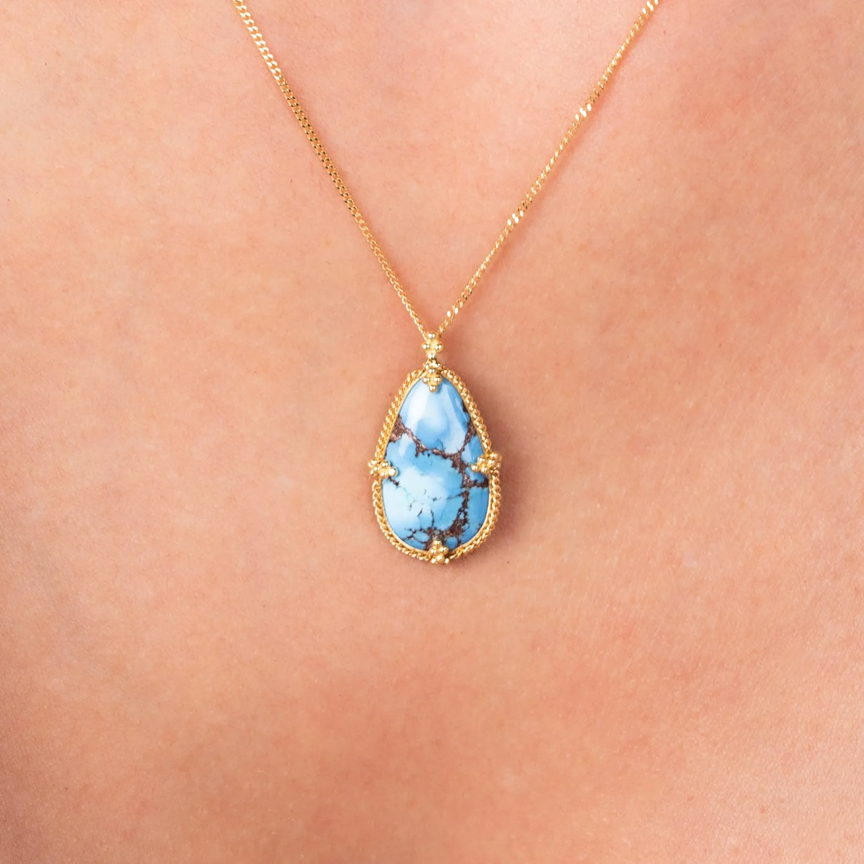 Turquoise Teardrop Necklace