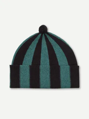 VERTICAL STRIPE HAT BLACK & COSSACK