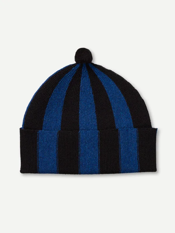 VERTICAL STRIPE HAT BLACK & COSSACK