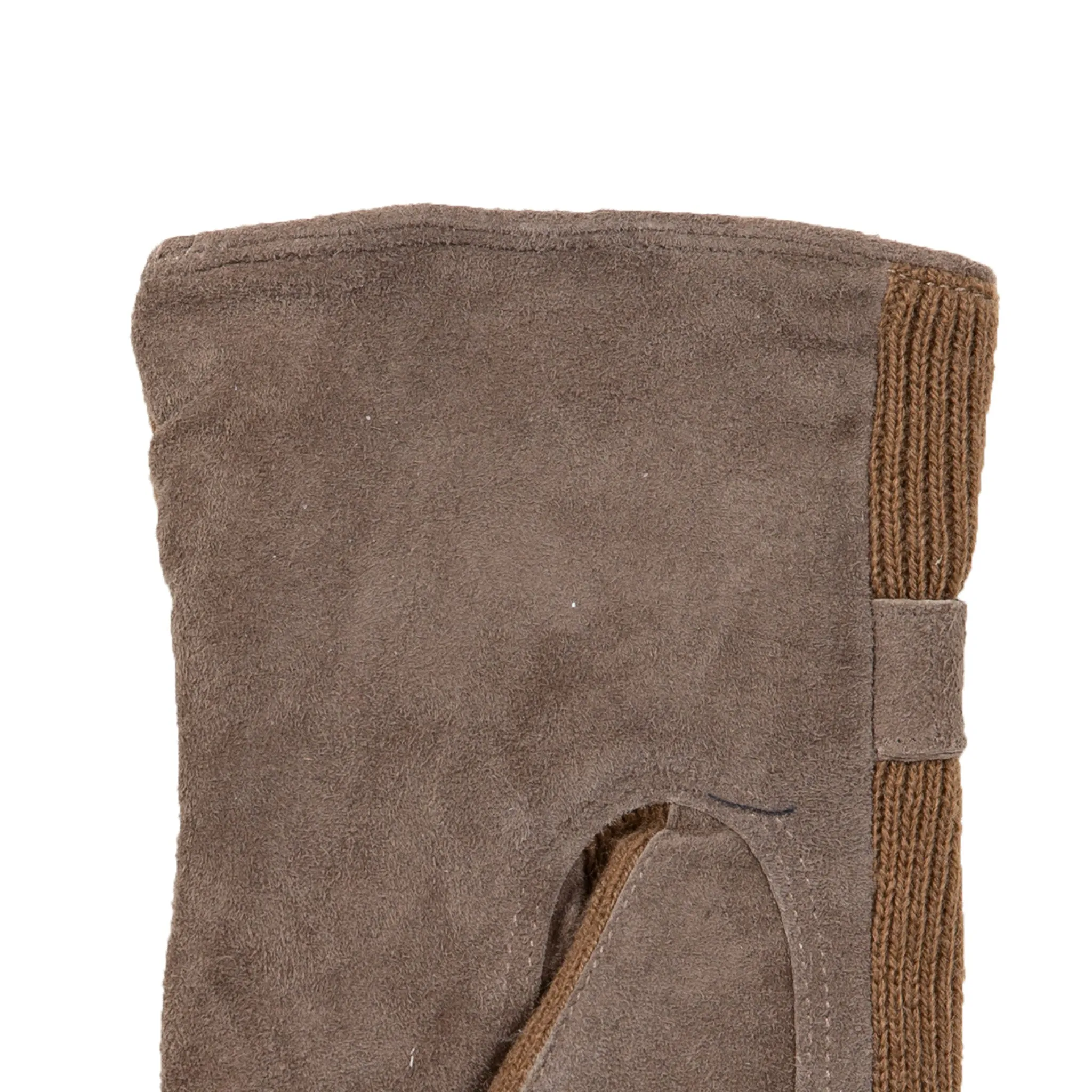 Women's Three-Point Fleece-Lined Suede Gloves